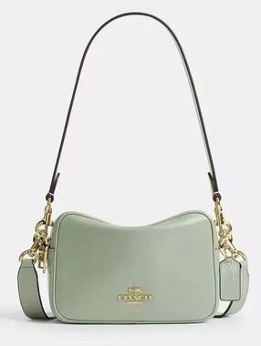 *NWT* COACH Mini Carey Crossbody Bag In Glossy Light Pistachio, Shoulder Bag